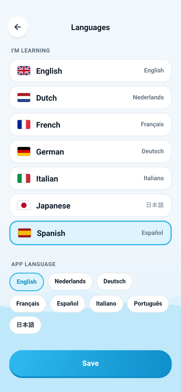Word Waves onboarding screen